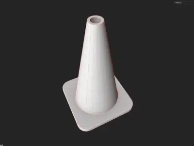 Low Poly High Poly Traffic cone Low-poly 3D model