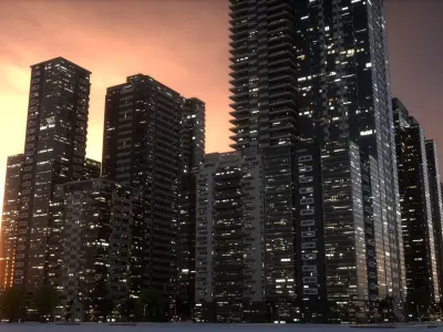 City Block Type B15 3D model