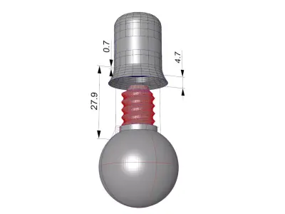Light bulb and light bolb holder 3D print model