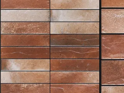 Yurtbay Seramik Brick Stone Cotto Mix Set 12 3D model