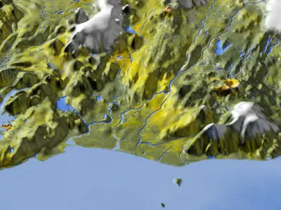 Iceland High resolution 3D relief maps 3D model