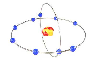 Fluorine Chemical Element v2 001 Low-poly 3D model