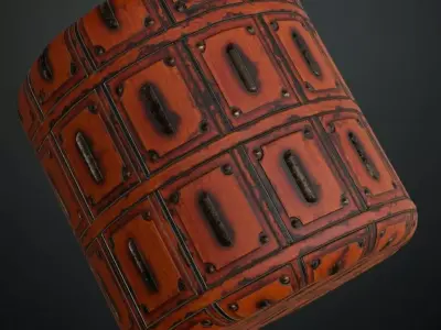 Stylized Reinforced Wood Planks PBR Seamless Texture