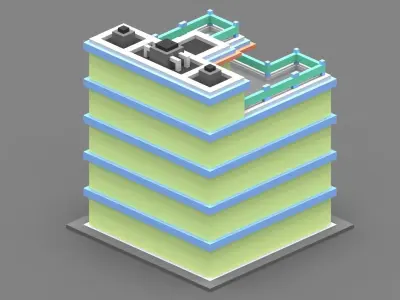 House Voxel - 5 Low-poly 3D model