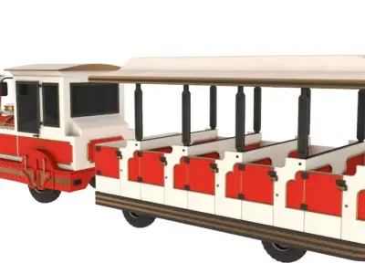 Tourist Train 3D model