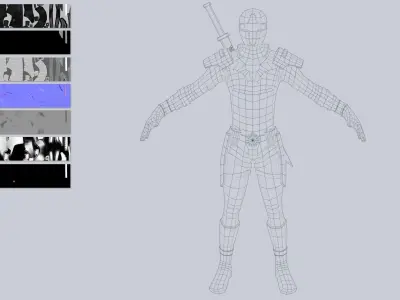 Scifi character Low-poly 3D model purchase