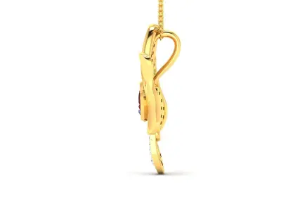 Women Heart Pendant 3DM STL OBJ FBX Render Details 3D print model