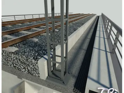 RAILWAY VIADUCT SECTION 3D model