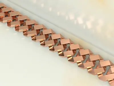 EDGE CUBAN LINK CHAIN 8-10-12 WIDE 0238 3D print model