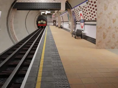 London Subway Station 3D model