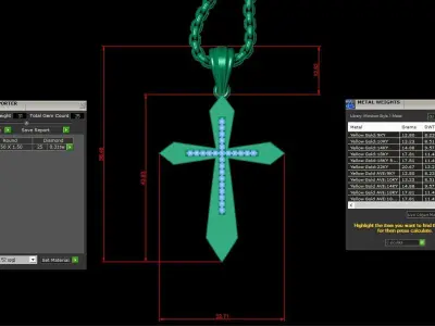 Cross Light Gold 3CP007 3DM STL 3D model