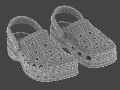 Crocs Baya Clog Light Gray 3D model