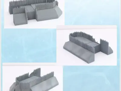 Fortification for western guns Fort Alamo - Cowboy USA America A 3D print model