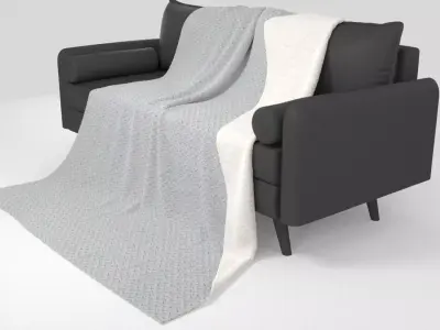 Fabric Blanket 3D Model PBR for Architectural Visualization 3D model