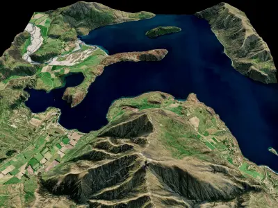 Roys peak 3d model terrain Low-poly 3D model