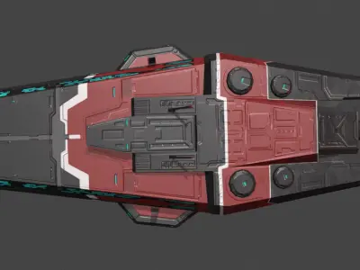 Khypol Spaceship MK II Low-poly 3D model