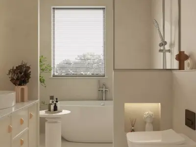 Modern Bathroom Low-poly 3D model