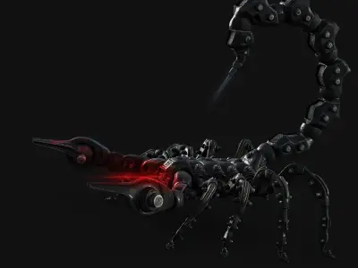 Scorpion Robot Low-poly 3D model