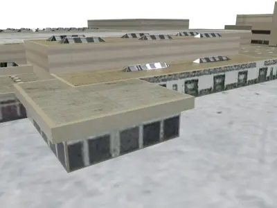 EDDF Cargo Terminal 3 Low-poly 3D model