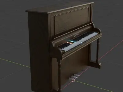 Piano with lights 3D model
