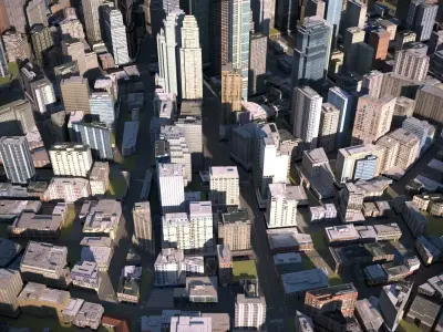 City 21 Low-poly 3D model
