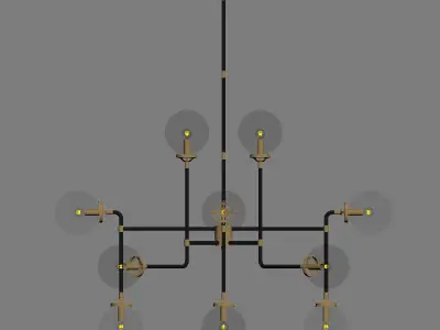 RH Bistro Globe Clear Glass 16-Light  3D model