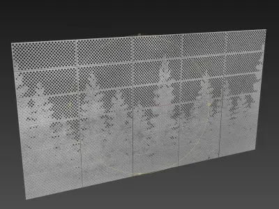 perforated metal panel 33 3D model
