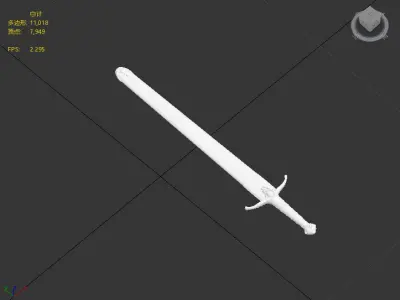 The Next Generation Sword Chinese style Low-poly 3D model
