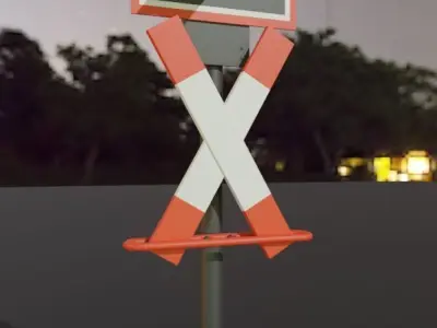 Andreaskreuz - Version 1 - High-Poly 3D model