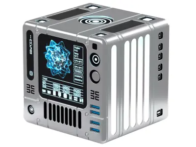 Futuristic Sci-fi Cyberpunk Mini Computer 3D model