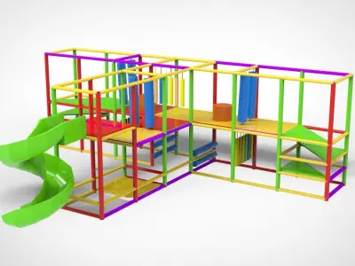 Playground for kids 3D model 13