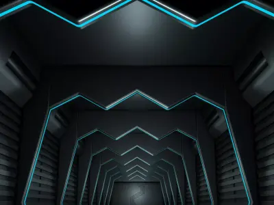 Spaceship Corridor 3D model