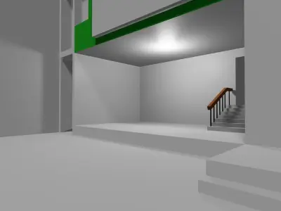 apartment building  Low-poly 3D model
