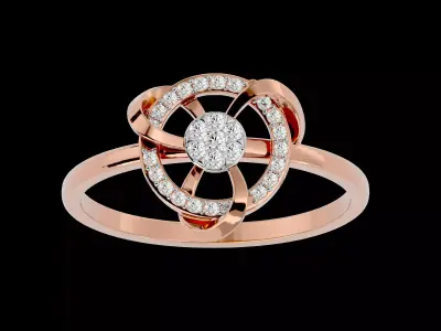 Light Minimalist Diamond Ring Earrings Pendant Set 3D print model purchase