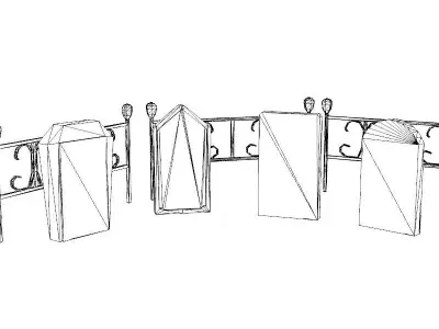 Simple tombstones Free low-poly 3D model