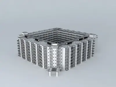 Condominium building Free 3D model