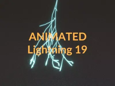 Animated Lightning v19 Low-poly 3D model