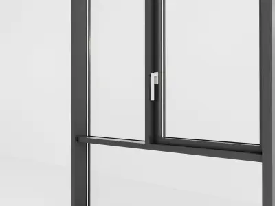 Panoramic glazing Stained glass 76 Low-poly 3D model