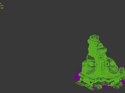 me Model - Kashayana Buddha Forest Debris Broken 3 3D model