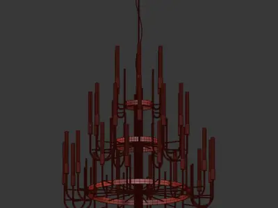 Luxxu Gala Suspension Chandelier 3D model
