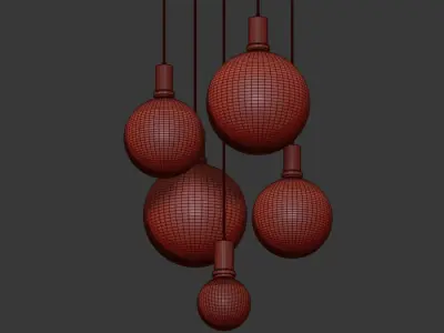 Lampatron Penball Minimalist lamp-suspension glass ball 3D model