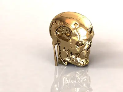 Terminator T-800 Skull Bust 3D print model