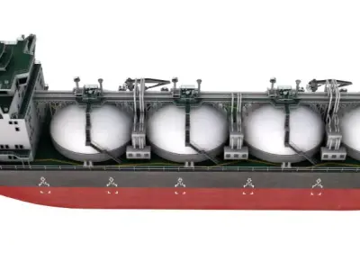 Gas Carrier Ship 3D model