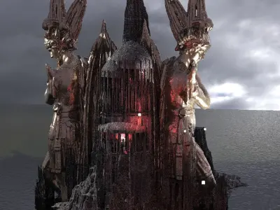 Apollo Sun God Temple center 3D model