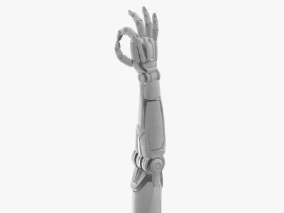 Cyborg arm shows OK 3D model
