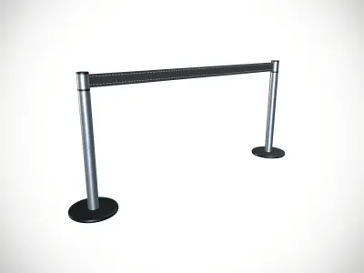 Steel Barricade Low-poly 3D model