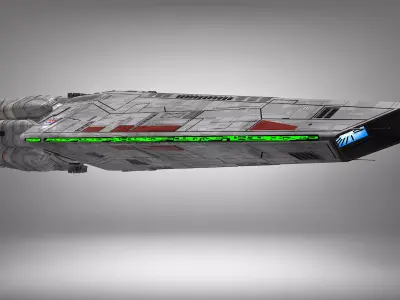 HMS Tower Bridge  Space Frigate 3D print model