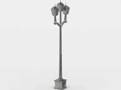 Street light Low-poly 3D model 40