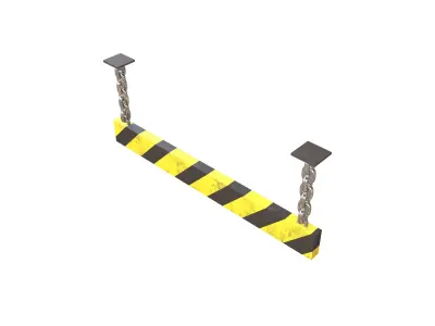 Danger Sign Barriers v1 004 Low-poly 3D model