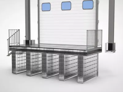 Sectional gate 3D model